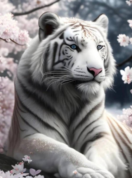 Diamond Painting White Tiger
